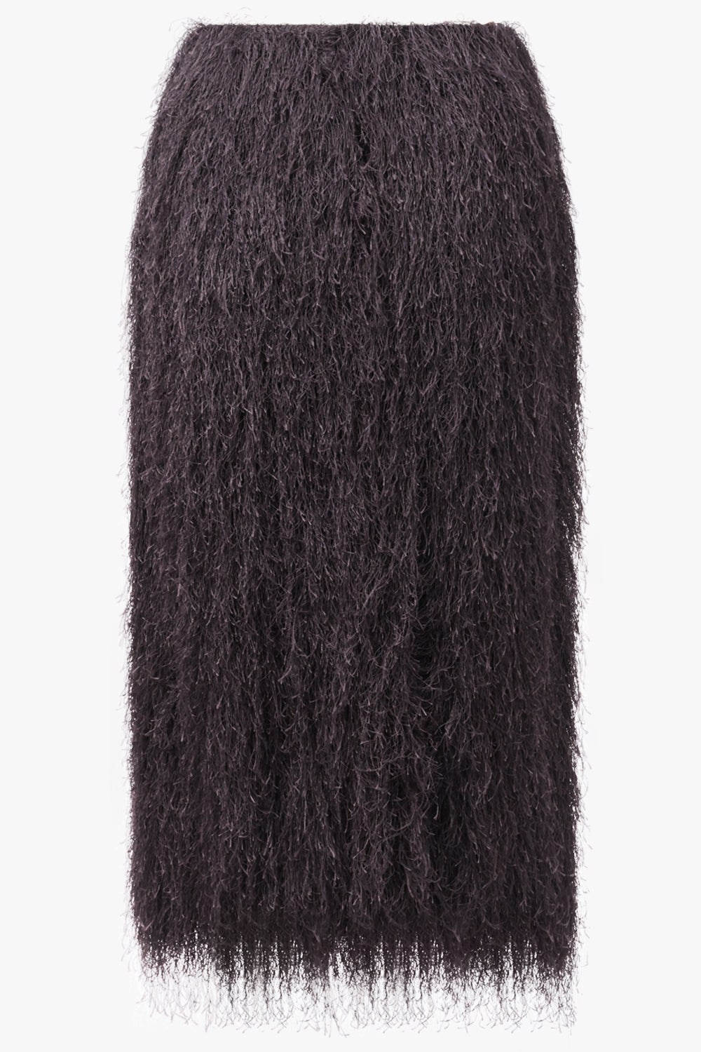 DRIES VAN NOTEN RTW Sokna Fringed Skirt | Dark Purple