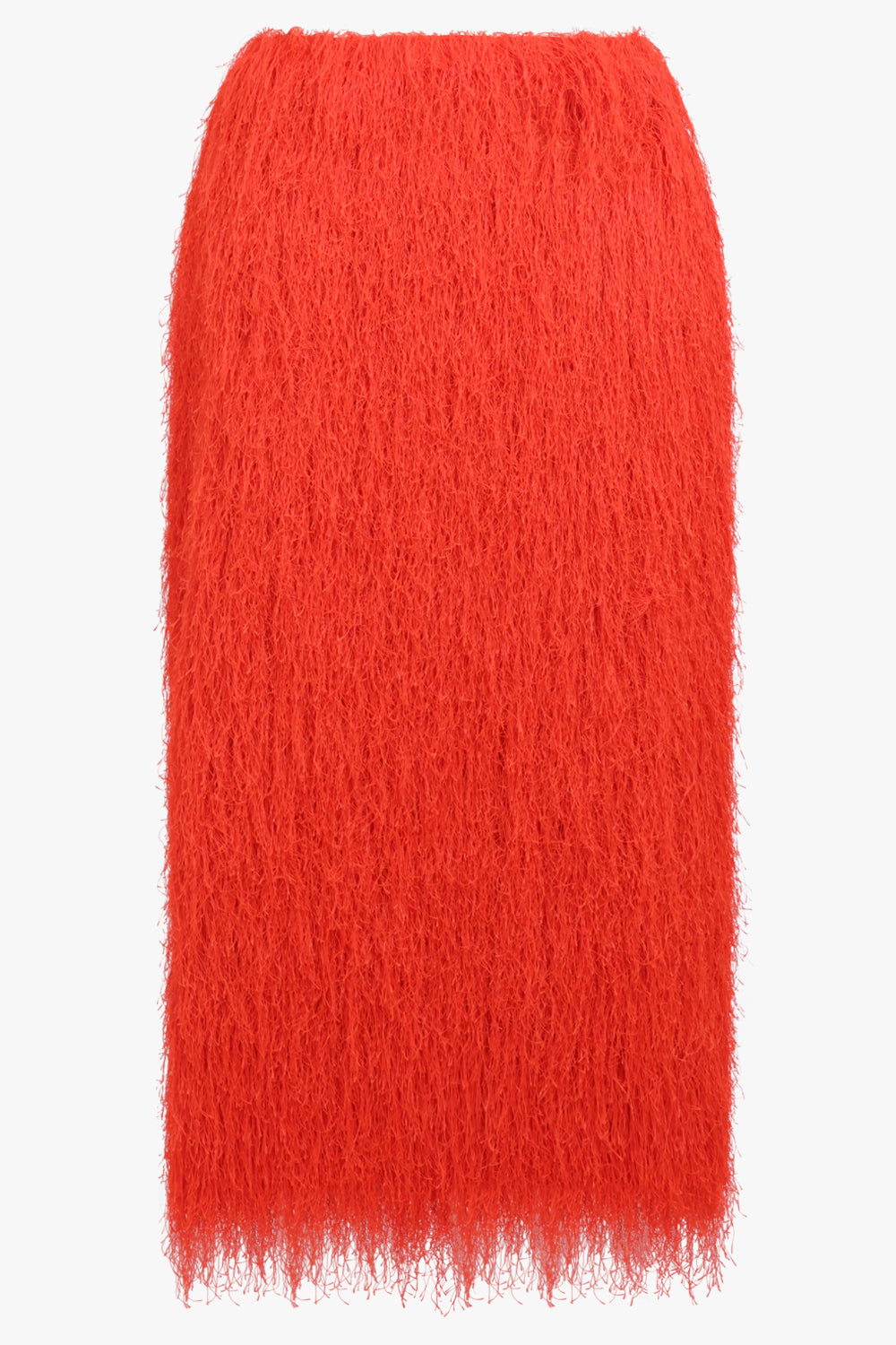 DRIES VAN NOTEN RTW Sokna Fringed Skirt | Red