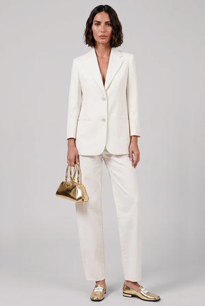 Single Breasted Two Button Jacket | Ivory