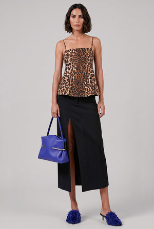 GIVENCHY RTW Slashed Midi Skirt | Black