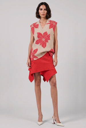 Knit Skirt | Red