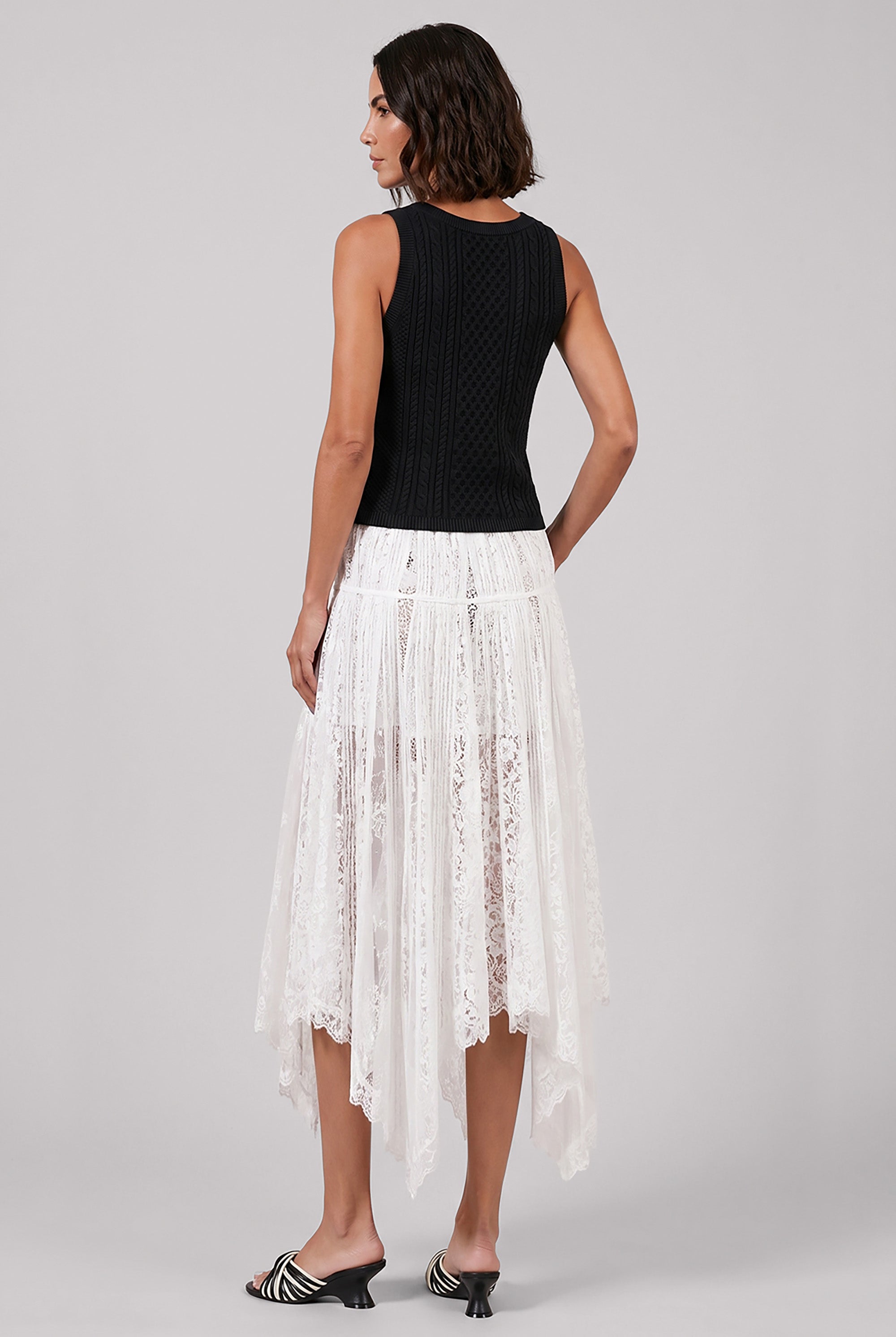 JW ANDERSON RTW Cable Cami Singlet Top | Black