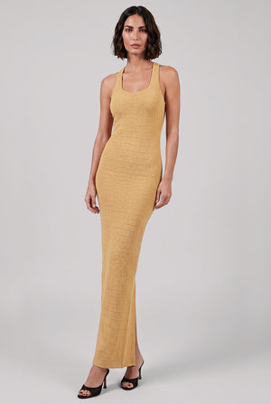 La Robe Scala S/Less Maxi Dress | Camel