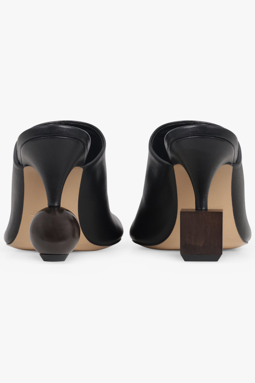 サンダル・ミュール LES MULES BISOU MULES Les Mules Bisou Closed Toe 90mm Circle/Square Heel | Black