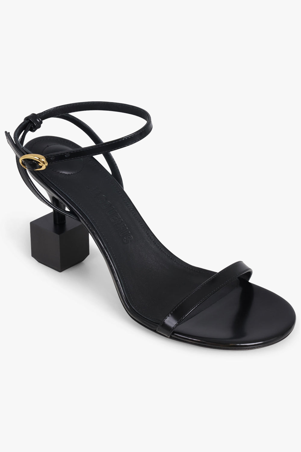 JACQUEMUS SHOES Les Sandales Bisou 90mm Circle/Square Sandal | Black