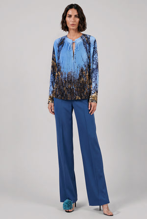 Straight Leg Tailored Trouser | Night Sky