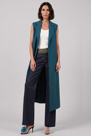 Wrap Longline Vest Jacket | Moon River