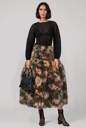 Kenza Handpleated Maxi Skirt | Ingrid