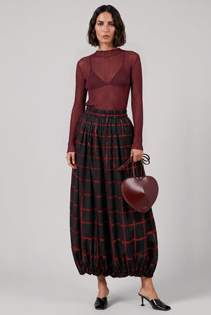 Lee Pleated Top | Burgundy