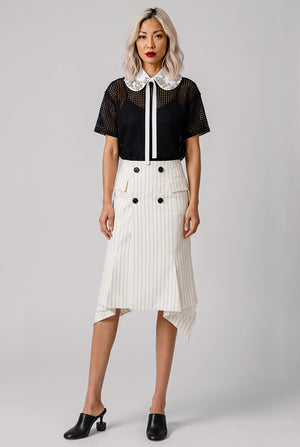 Oversized Collar With Embellished Detail | Off White