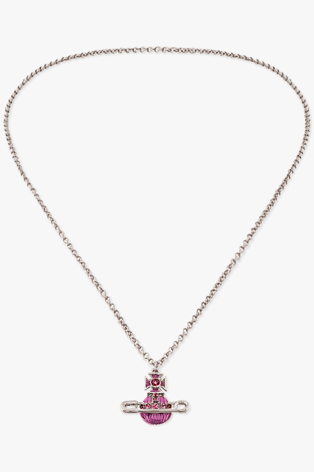 VIVIENNE WESTWOOD JEWELLERY SILVER / Purple/Silver Kitty Pendant | Purple/Silver