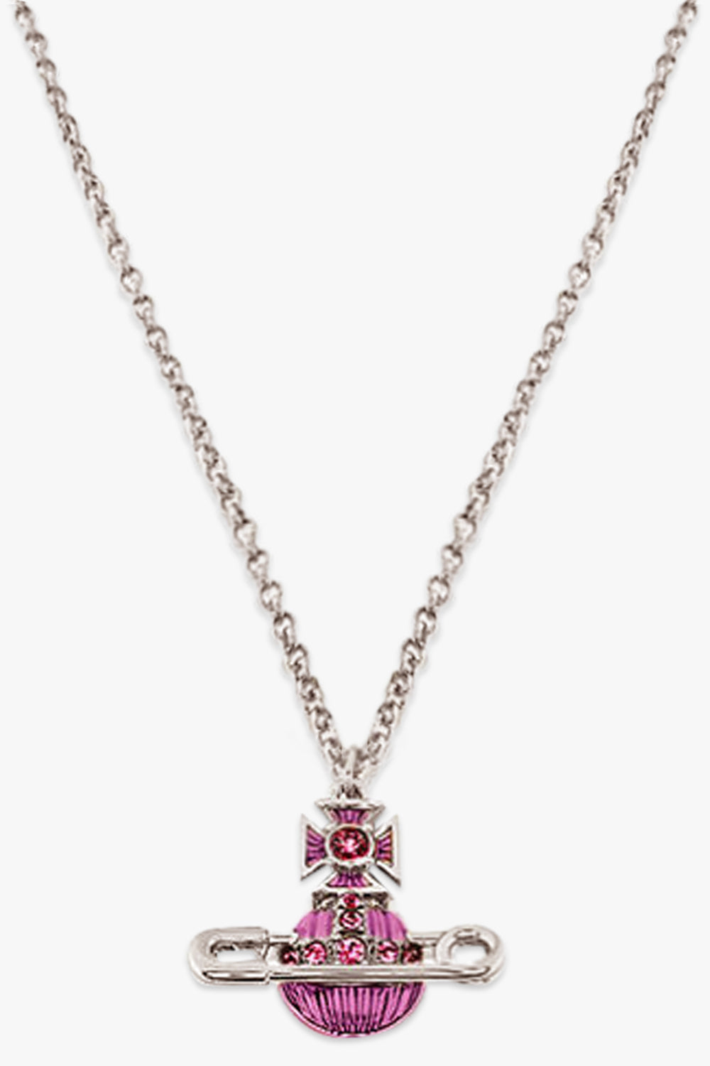 VIVIENNE WESTWOOD JEWELLERY SILVER / Purple/Silver Kitty Pendant | Purple/Silver