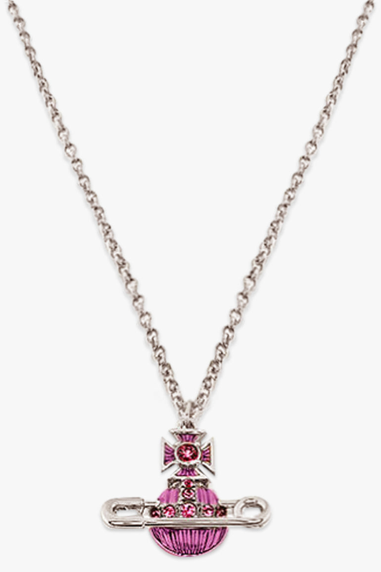 VIVIENNE WESTWOOD JEWELLERY SILVER / Purple/Silver Kitty Pendant | Purple/Silver