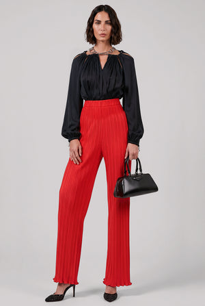 Pleated Pants | Flame