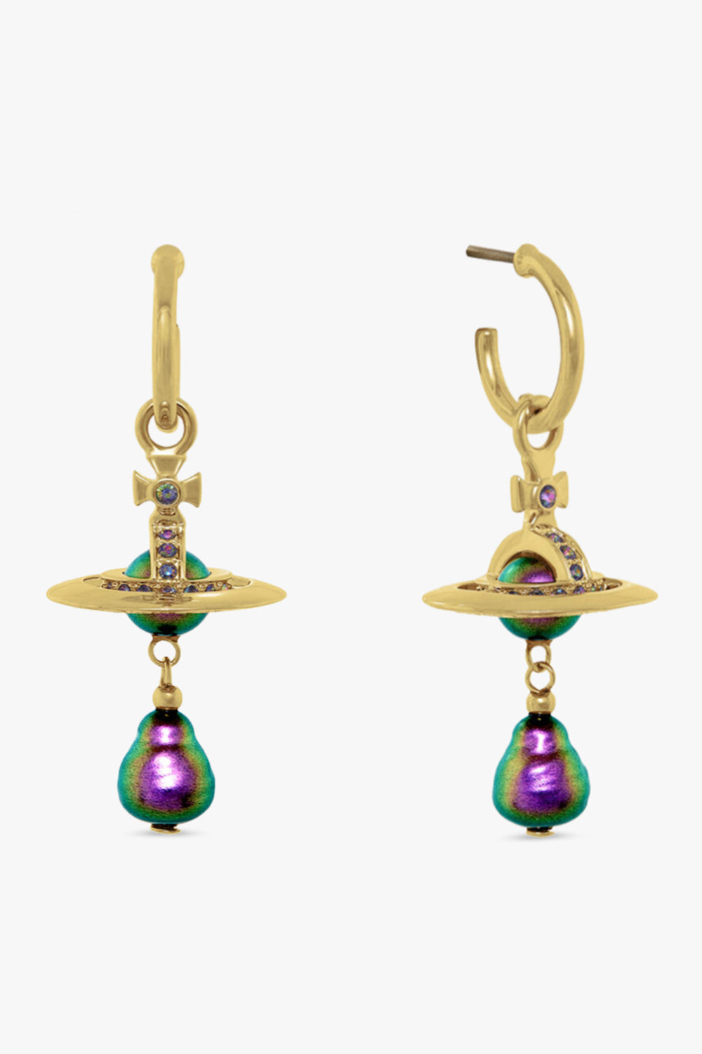 VIVIENNE WESTWOOD JEWELLERY PURPLE / Purple/Gold Aleksa Earrings | Purple/Gold