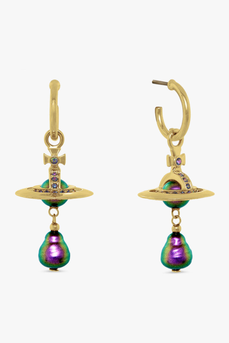 VIVIENNE WESTWOOD JEWELLERY PURPLE / Purple/Gold Aleksa Earrings | Purple/Gold