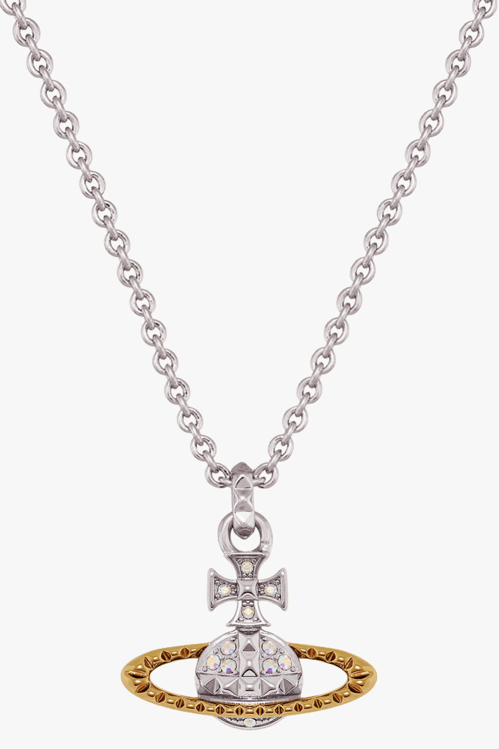 VIVIENNE WESTWOOD JEWELLERY SILVER / Silver/Gold Mayfair Bas Relief Pendant | Silver/Gold