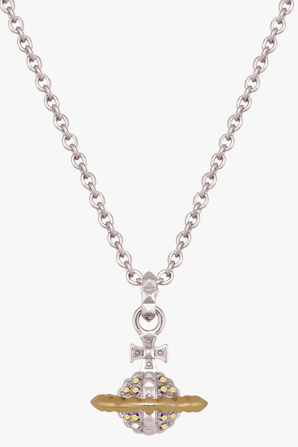 VIVIENNE WESTWOOD JEWELLERY SILVER / Silver/Gold Mayfair Small Orb Pendant | Silver/Gold