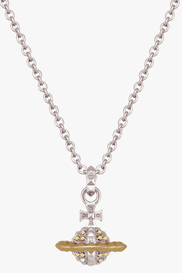 VIVIENNE WESTWOOD JEWELLERY SILVER / Silver/Gold Mayfair Small Orb Pendant | Silver/Gold