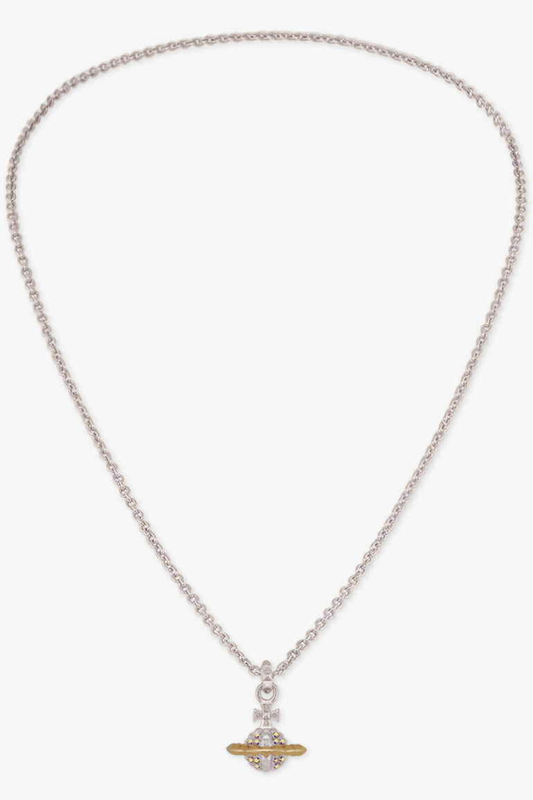 VIVIENNE WESTWOOD JEWELLERY SILVER / Silver/Gold Mayfair Small Orb Pendant | Silver/Gold