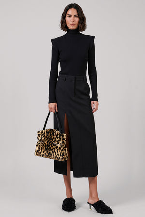 MELITTA BAUMEISTER RTW Circle Shoulder Rib Top | Black