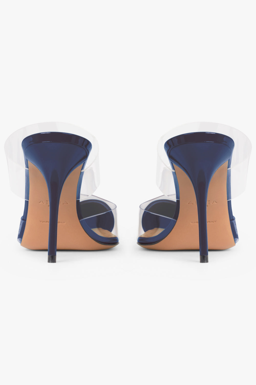 ALAIA SHOES Le Coeur 90mm Patent Mule | Blue