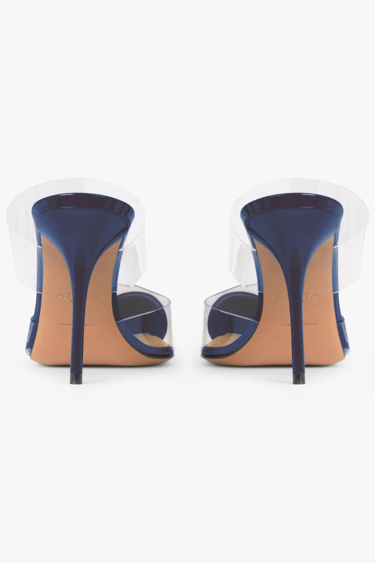 ALAIA SHOES Le Coeur 90mm Patent Mule | Blue