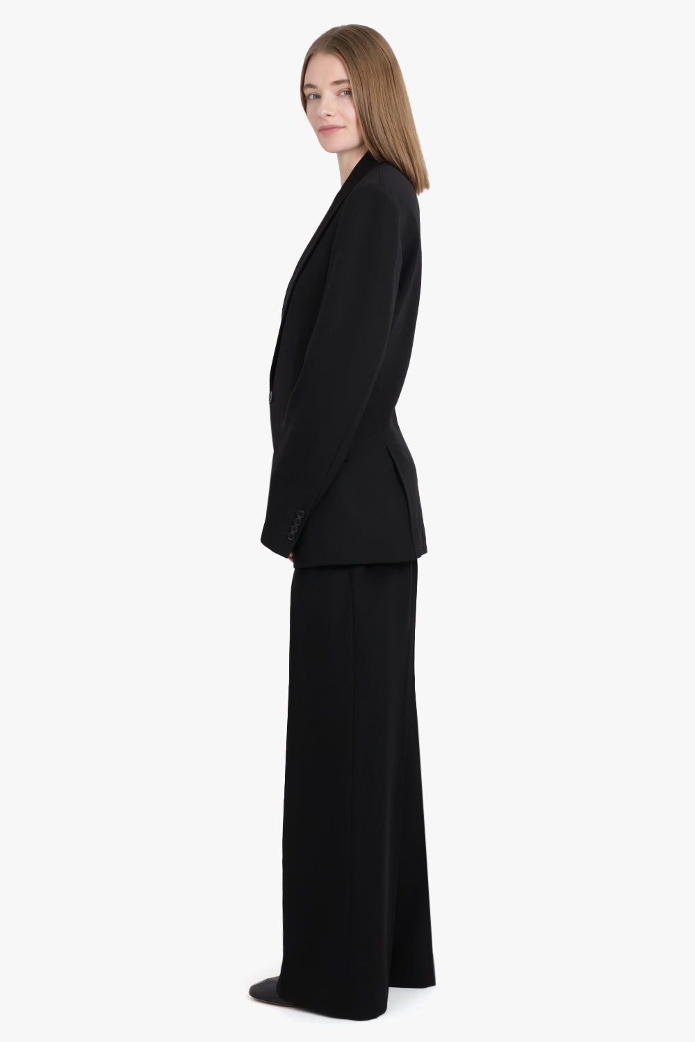 PHOEBE PHILO RTW Single Breasted Soft Tailoring Jacket | Black