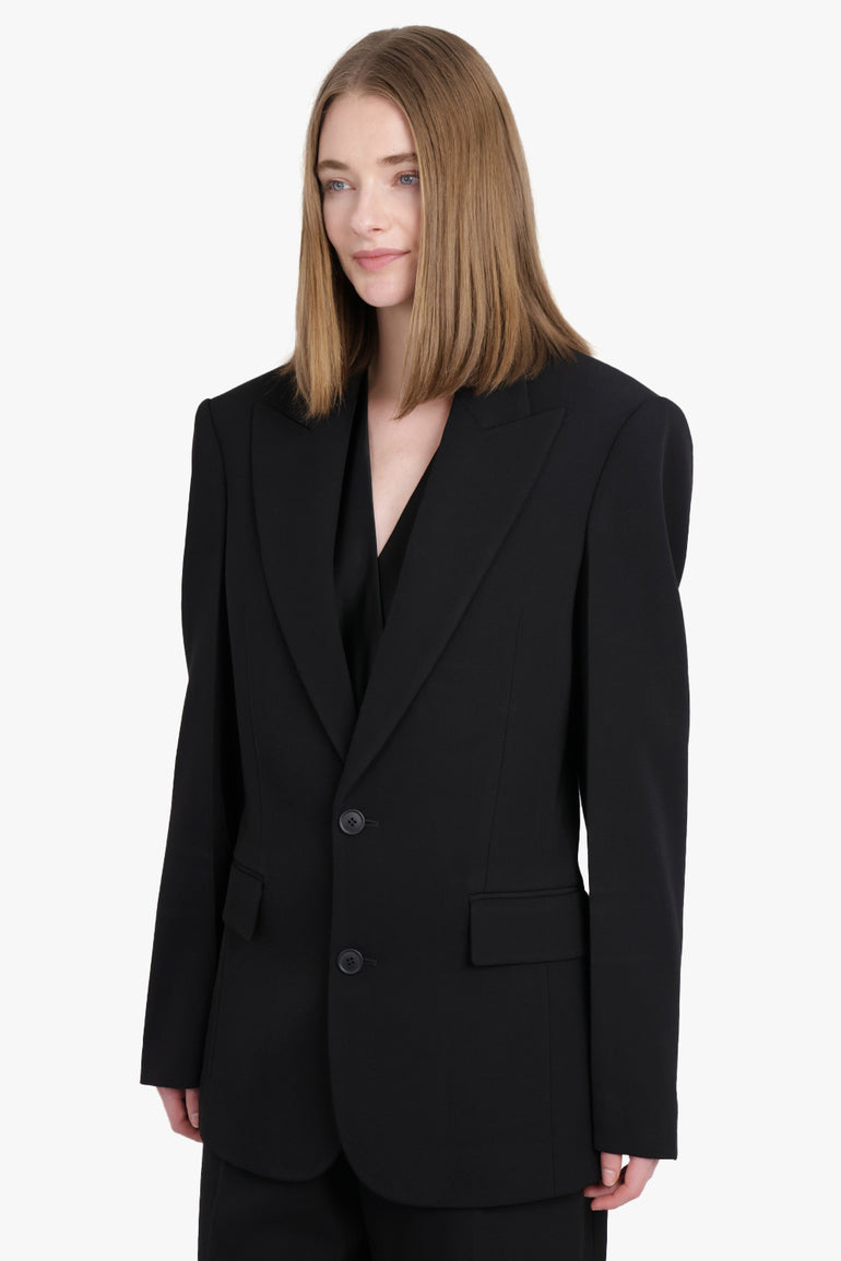 PHOEBE PHILO RTW Single Breasted Soft Tailoring Jacket | Black