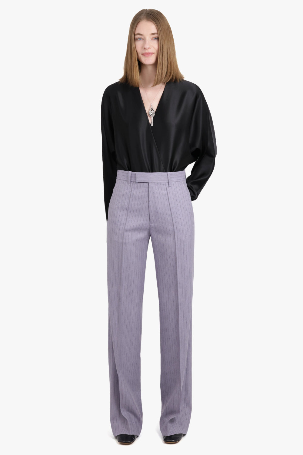 PHOEBE PHILO RTW Batwing Bodysuit Top | Black