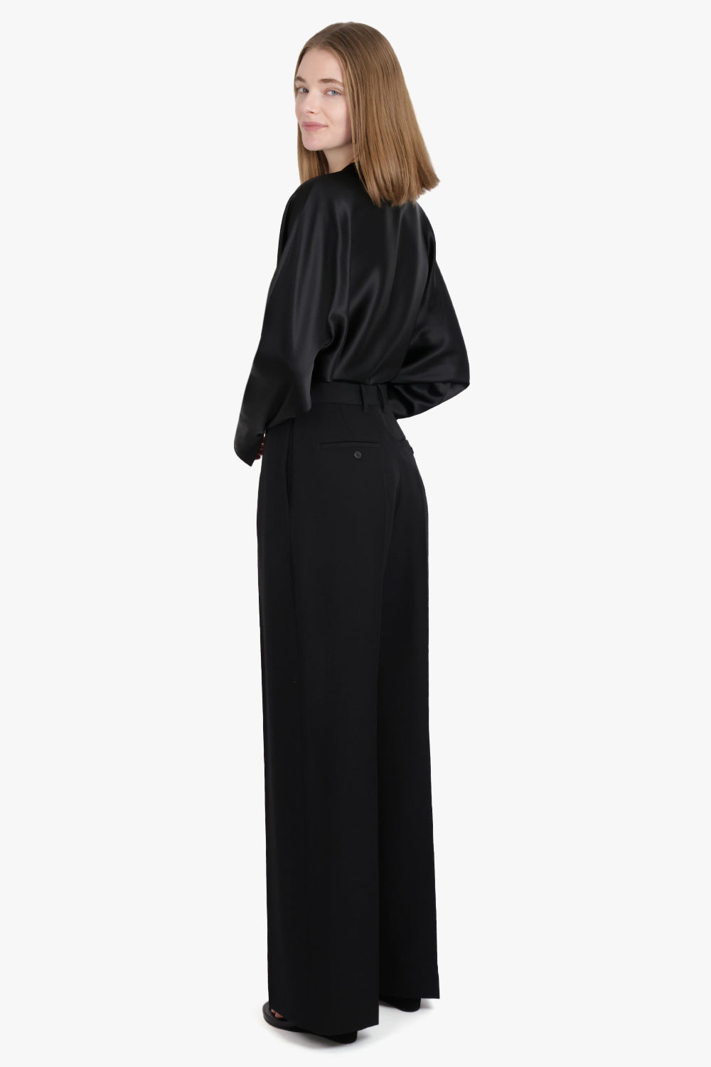 PHOEBE PHILO RTW High Waisted Tailored Trouser | Black