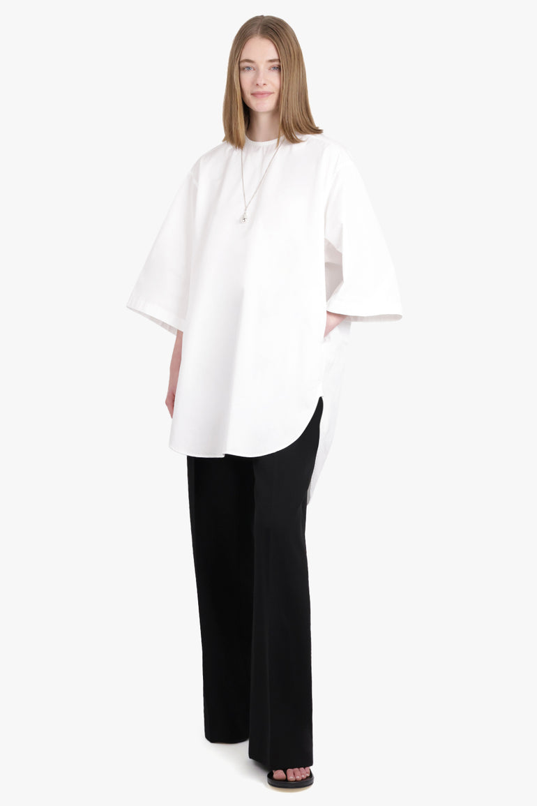 PHOEBE PHILO RTW Rounded S/S Shirt Blouse | White