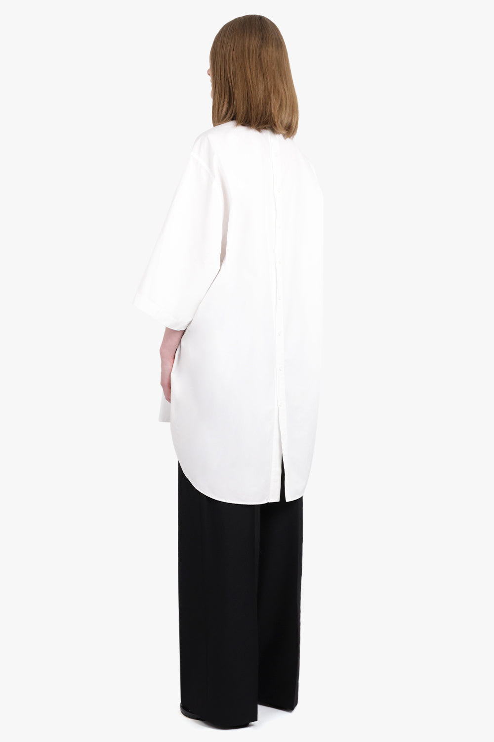 PHOEBE PHILO RTW Rounded S/S Shirt Blouse | White