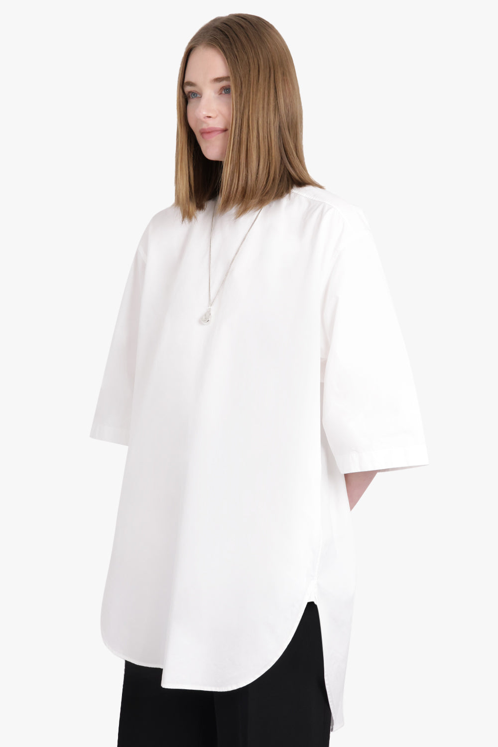 PHOEBE PHILO RTW Rounded S/S Shirt Blouse | White