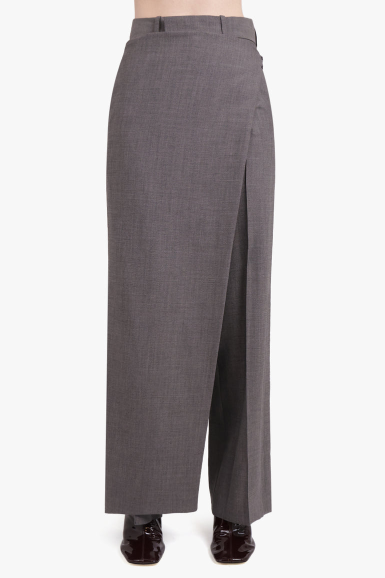 PHOEBE PHILO RTW Apron Style Pant | Dark Taupe