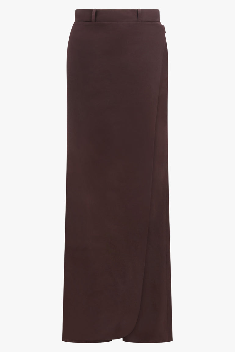 PHOEBE PHILO RTW Apron Front Panel Trouser | Chocolate