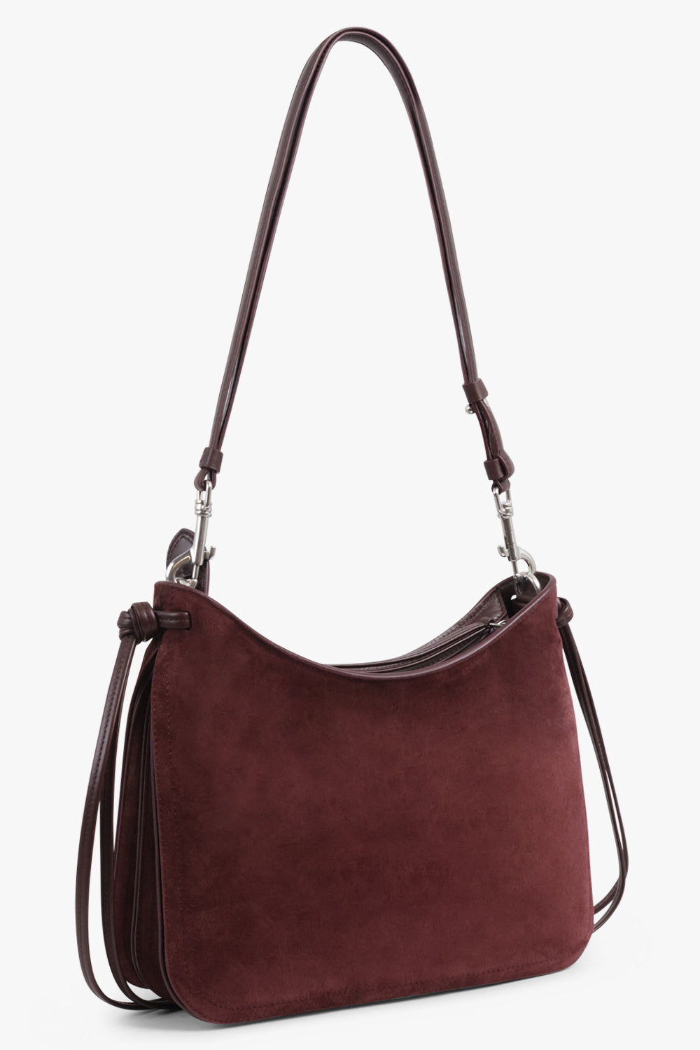 PHOEBE PHILO BAGS BURGUNDY / Oxblood Gig Suede Shoulder Bag | Oxblood