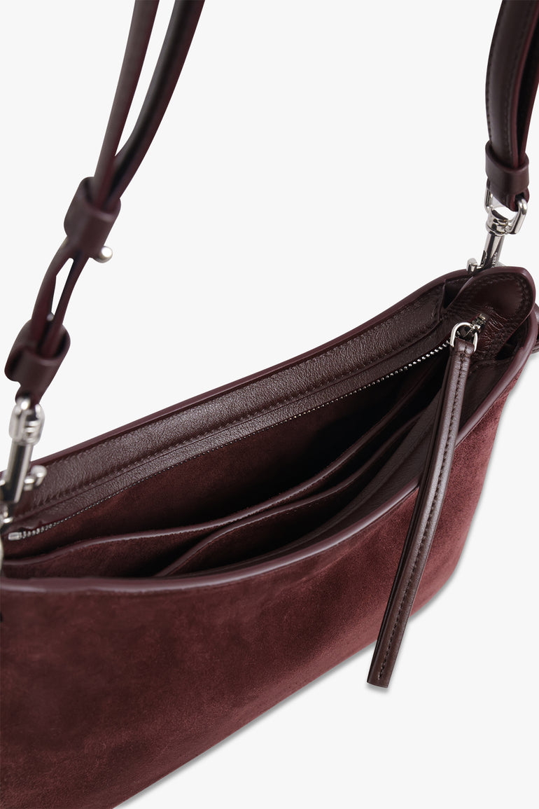 PHOEBE PHILO BAGS BURGUNDY / Oxblood Gig Suede Shoulder Bag | Oxblood