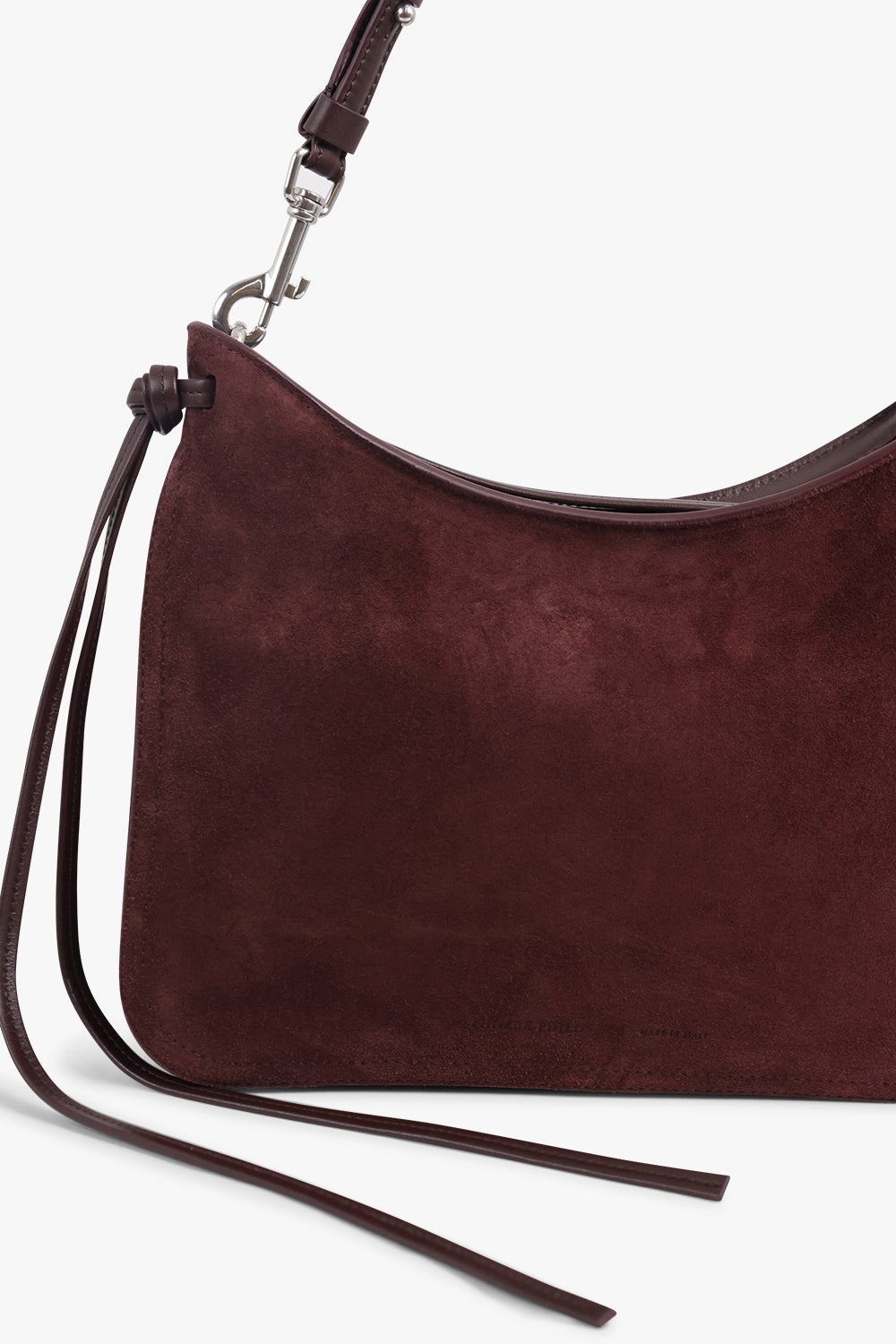 PHOEBE PHILO BAGS BURGUNDY / Oxblood Gig Suede Shoulder Bag | Oxblood