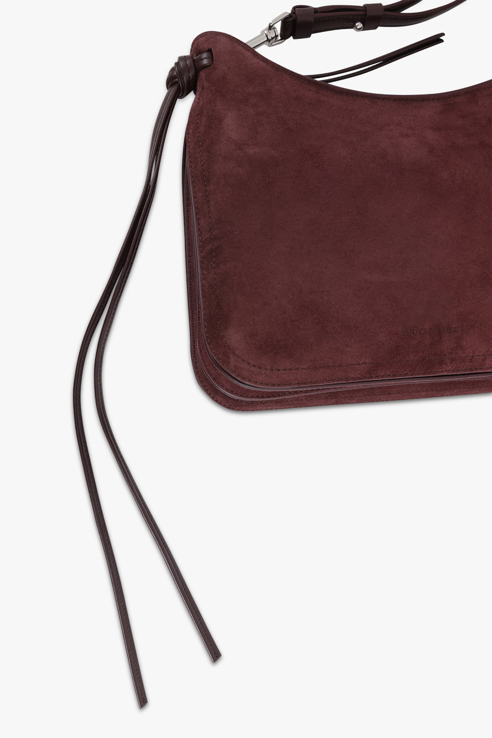 PHOEBE PHILO BAGS BURGUNDY / Oxblood Gig Suede Shoulder Bag | Oxblood