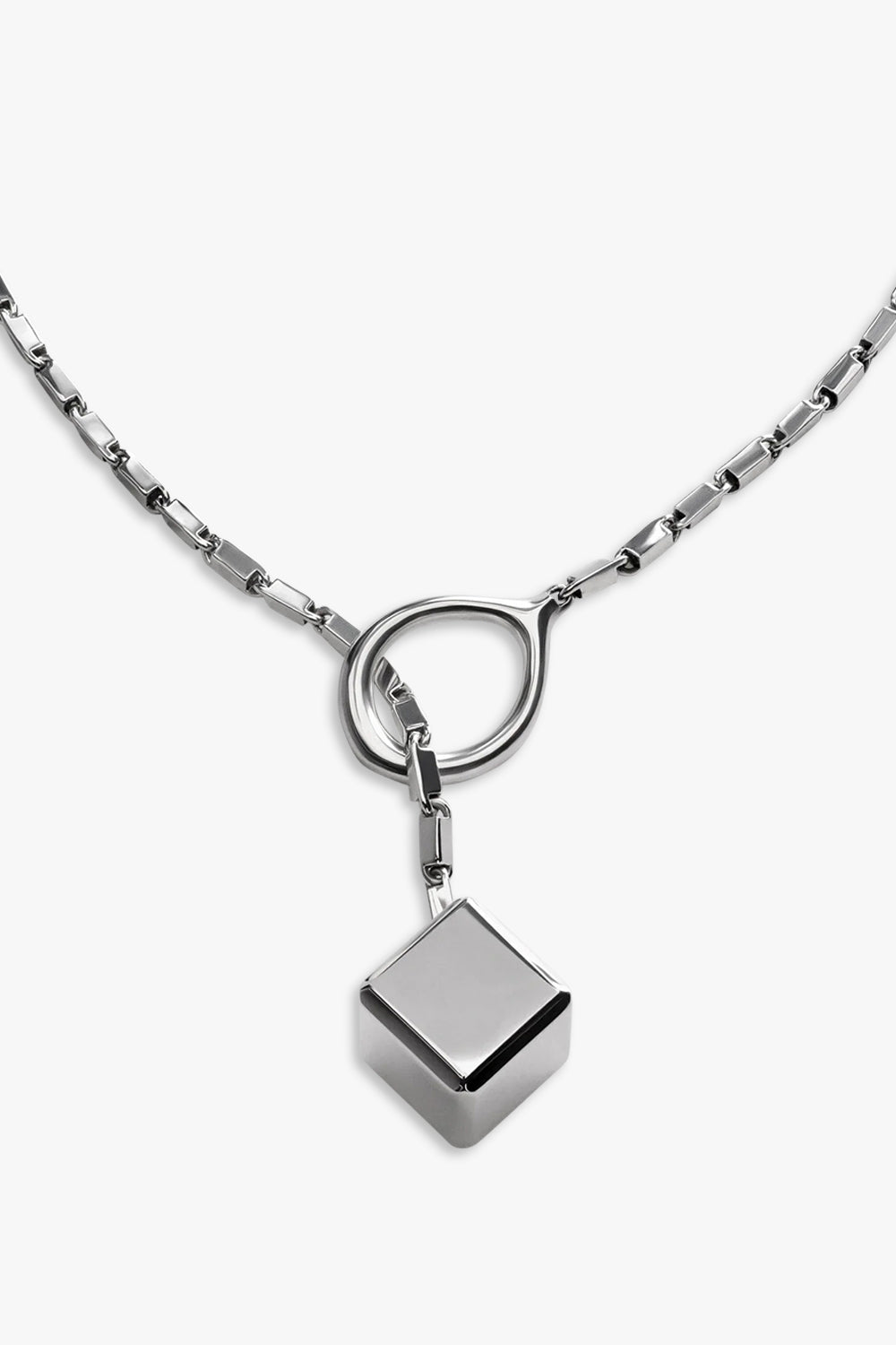 PHOEBE PHILO JEWELLERY SILVER / Silver Hoop Tie Pendant | Silver