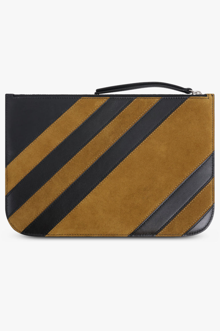PHOEBE PHILO ACCESSORIES MULTI / Black/Toffee Pocket Panel Pouch | Black/Toffee