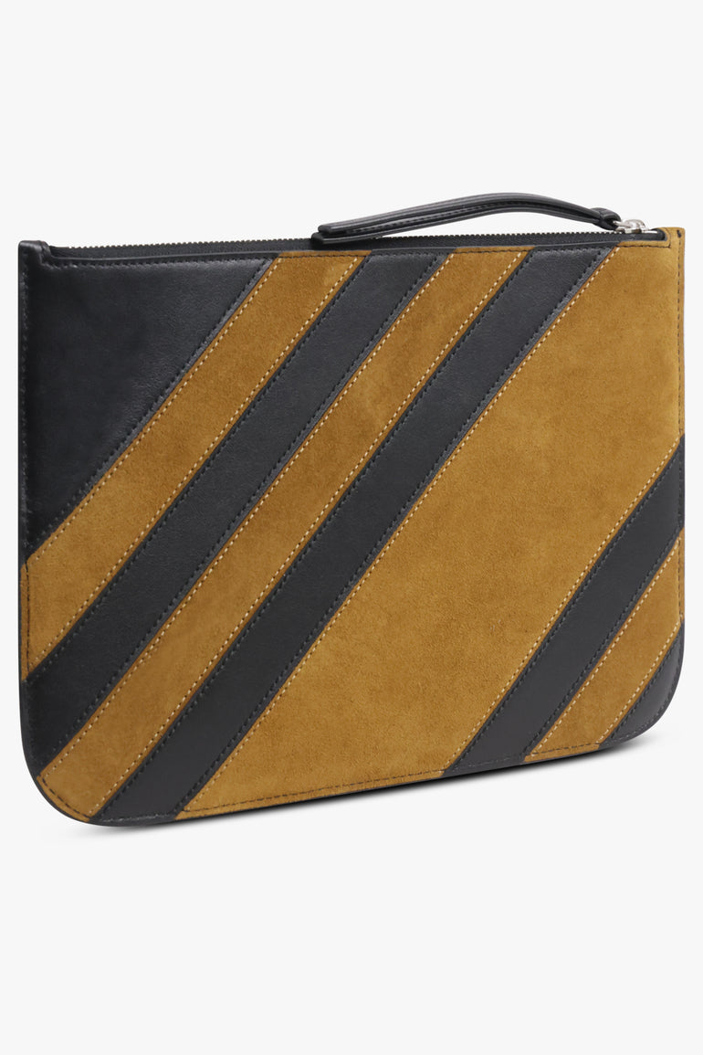PHOEBE PHILO ACCESSORIES MULTI / Black/Toffee Pocket Panel Pouch | Black/Toffee