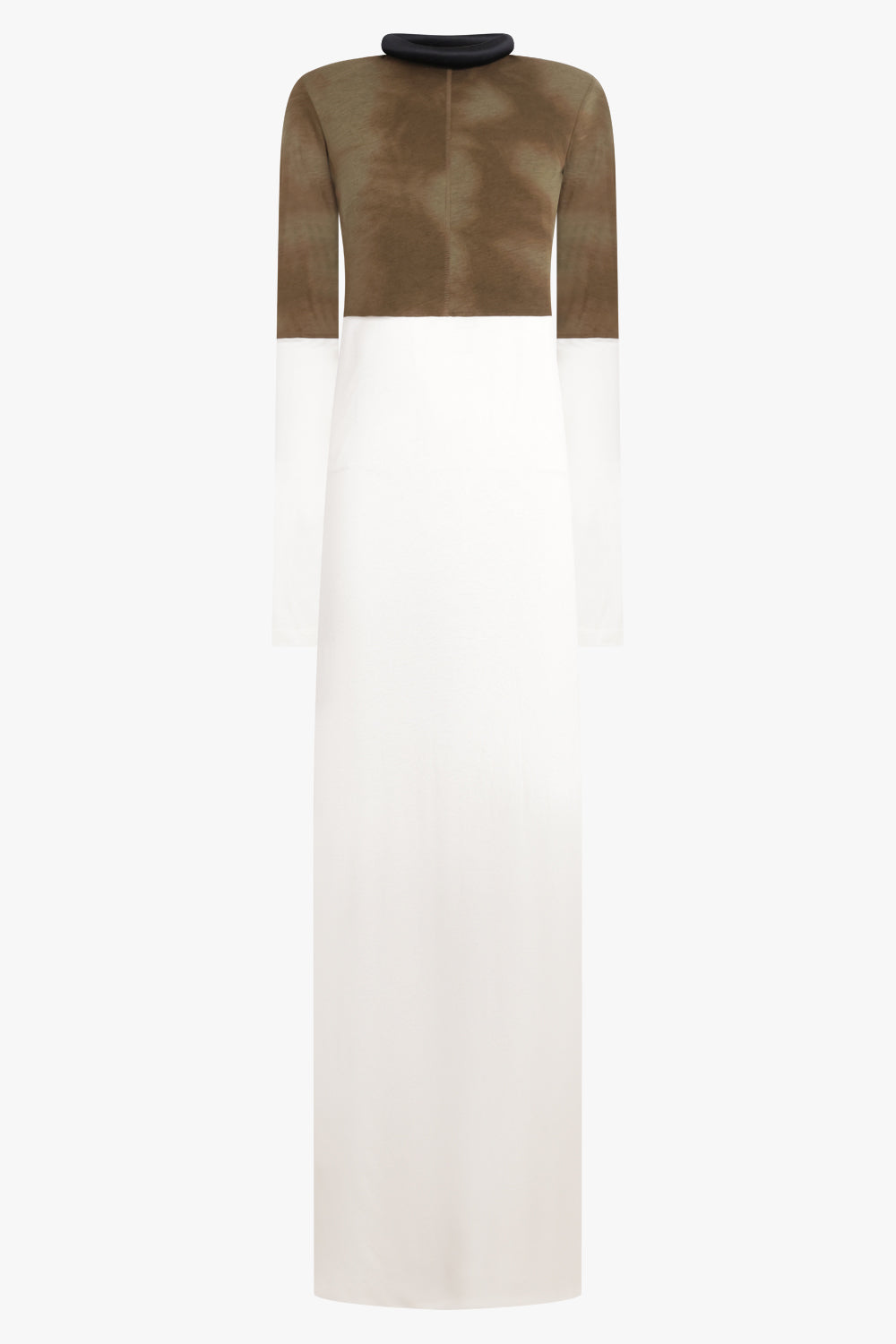 PHOEBE PHILO RTW Tubular Liner Floral Print Panel Dress | Ivory/Multi