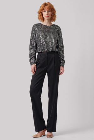 Portia Straight Leg Pant | Black