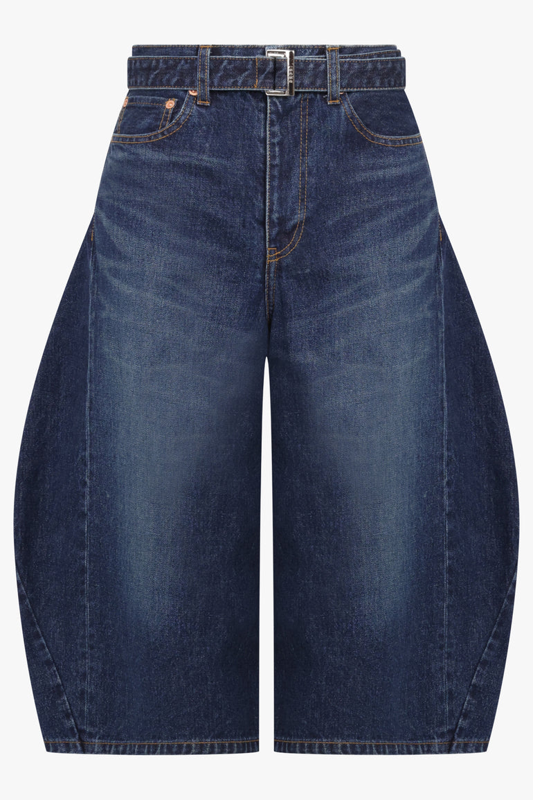 SACAI RTW Balloon Crop Leg Denim Jeans | Blue