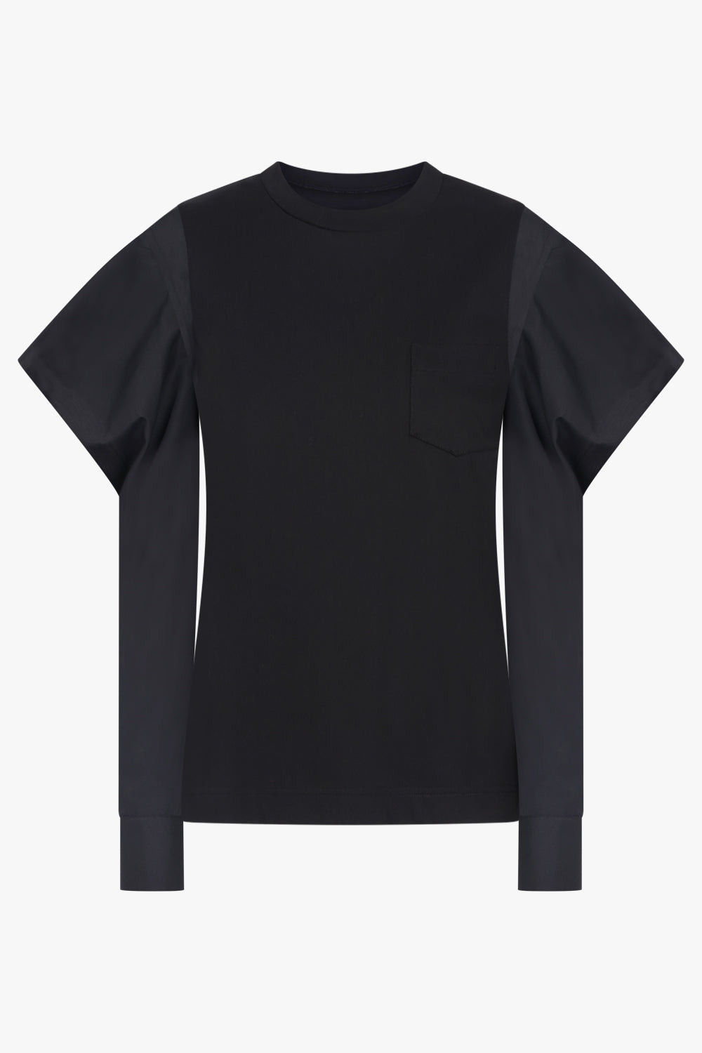 SACAI RTW L/S Top With Cowl Sleeve | Black