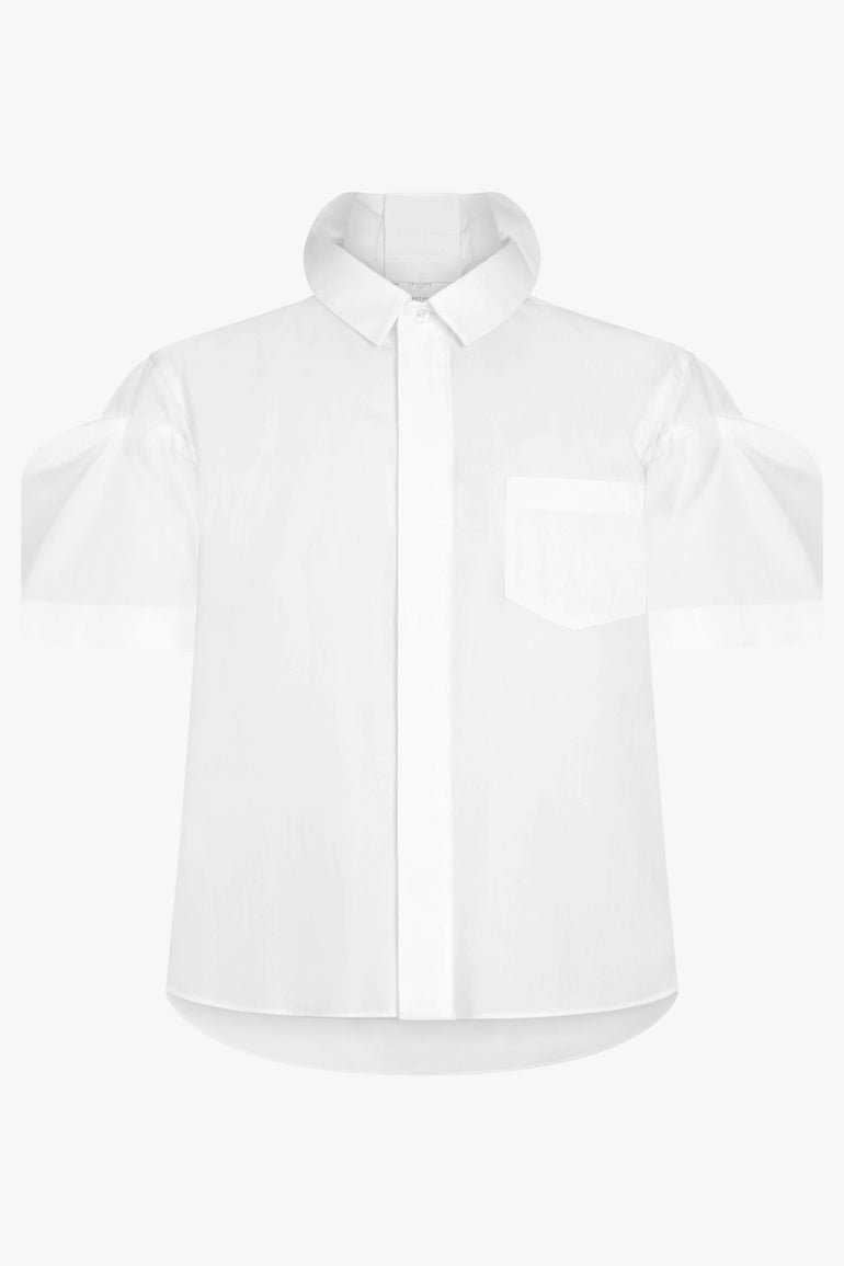 SACAI RTW S/S Shirt With Puff Sleeves | Off White