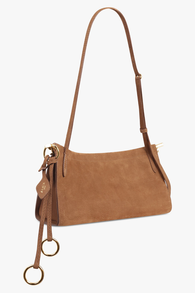 ALAIA BAGS BROWN / UMBER Le Click East/West Medium Baguette Bag | Shadow