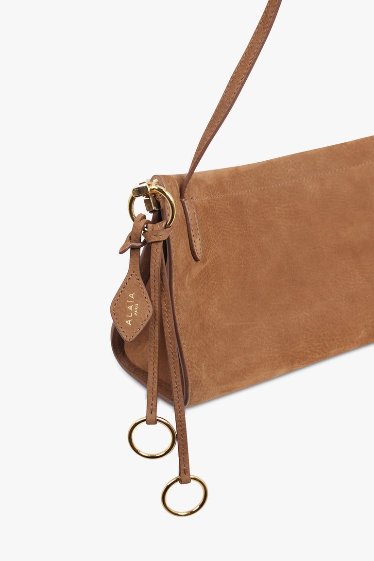 ALAIA BAGS BROWN / UMBER Le Click East/West Medium Baguette Bag | Shadow